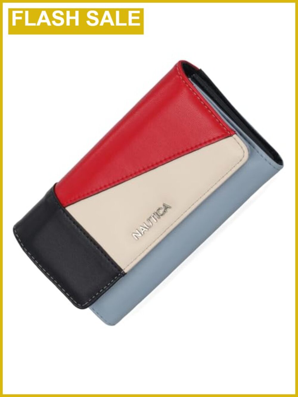 Vegan Leather RFID Blocking Wallet, Bifold Clutch with 14 Card Slots and Coin